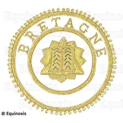 Badge / Macaron GLNF – Grande tenue provinciale – Grand Hospitalier – Bretagne – Brodé main